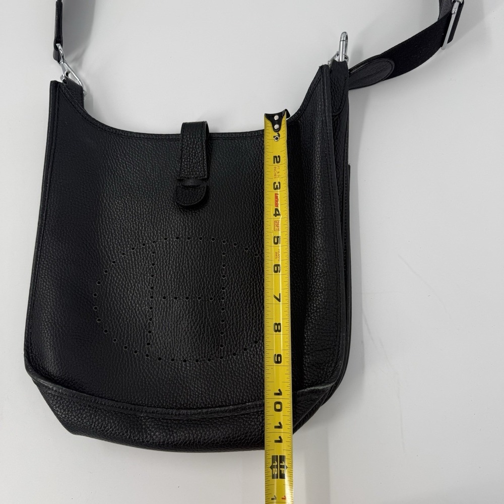 Hermes Evelyne PM Black Clemence Leather Crossbody Bag France - Picture 4 of 16